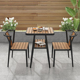 阳台休闲茶桌椅组合庭院塑木户外别墅室外家用小户型露天防水防晒