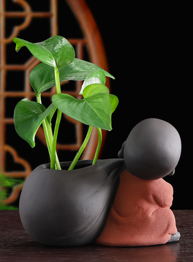 古典中式创意客厅茶桌和尚摆件家居饰品玄关酒柜博古Y架装饰工艺