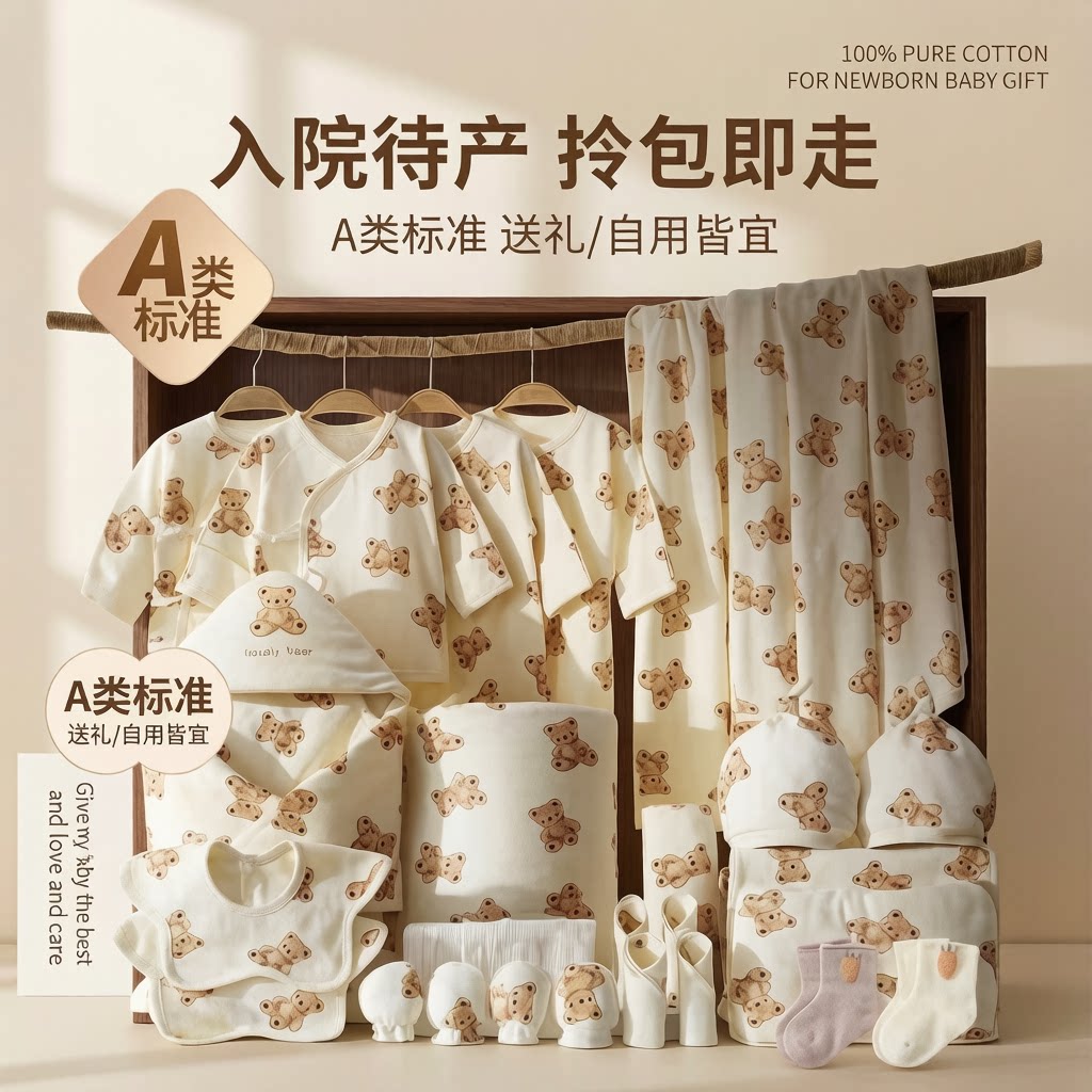 新生儿纯棉入院待产包全套