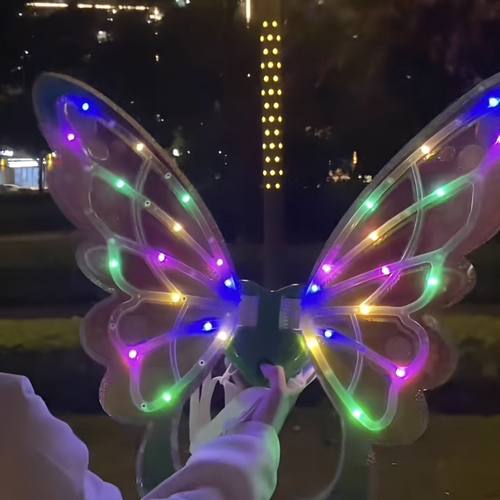 电动发光玩具背饰蝴蝶翅膀3-12岁男孩机甲翅膀装扮道具