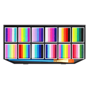 儿童彩绘脸部颜料面部彩绘工具套装舞台妆人体脸绘水粉颜料无毒画脸教程摆摊脸彩练习人脸固体水彩绘画全套