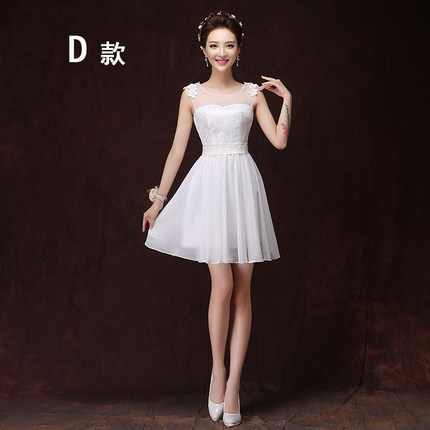伴娘服短款2017冬季新款伴娘团礼服姐妹裙香槟色小礼服修身连衣裙