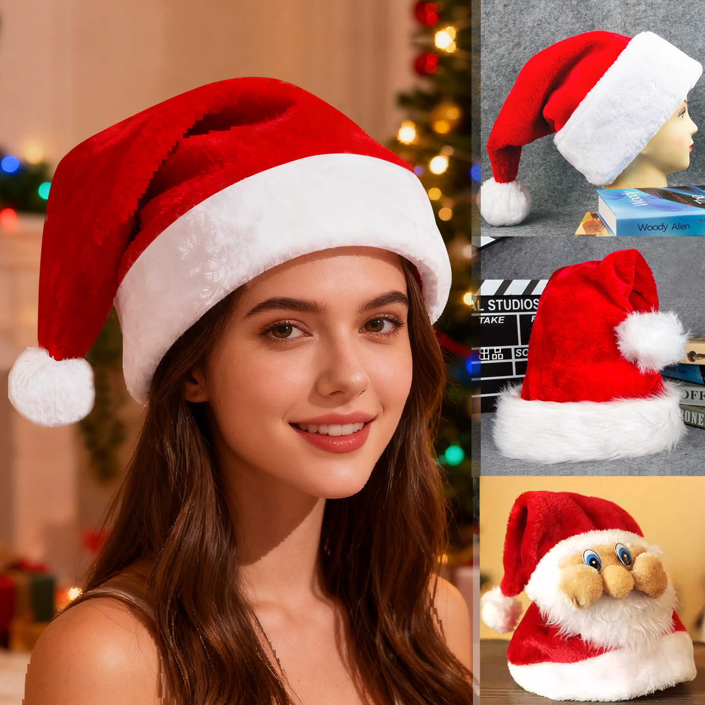 新款长毛圣诞帽儿童成人毛绒帽圣诞帽子圣诞节礼物圣诞节装饰品,节庆用品/礼品,圣诞帽,淘宝优惠券,粉丝福利购,淘宝优惠卷