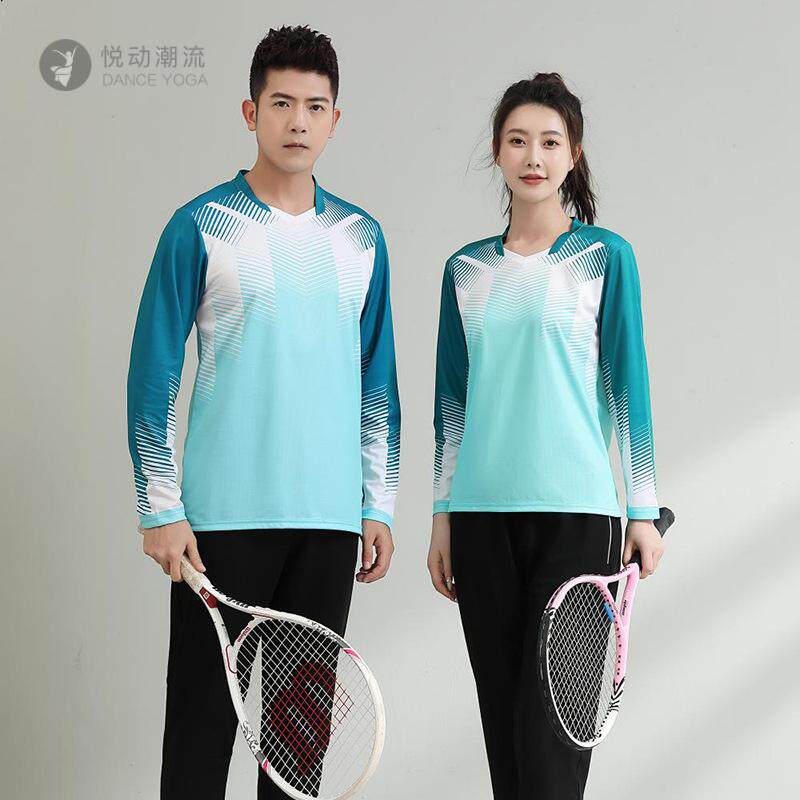 秋冬羽毛球上衣长袖T恤男女球服球衣速干队服童乒乓球服套装印字