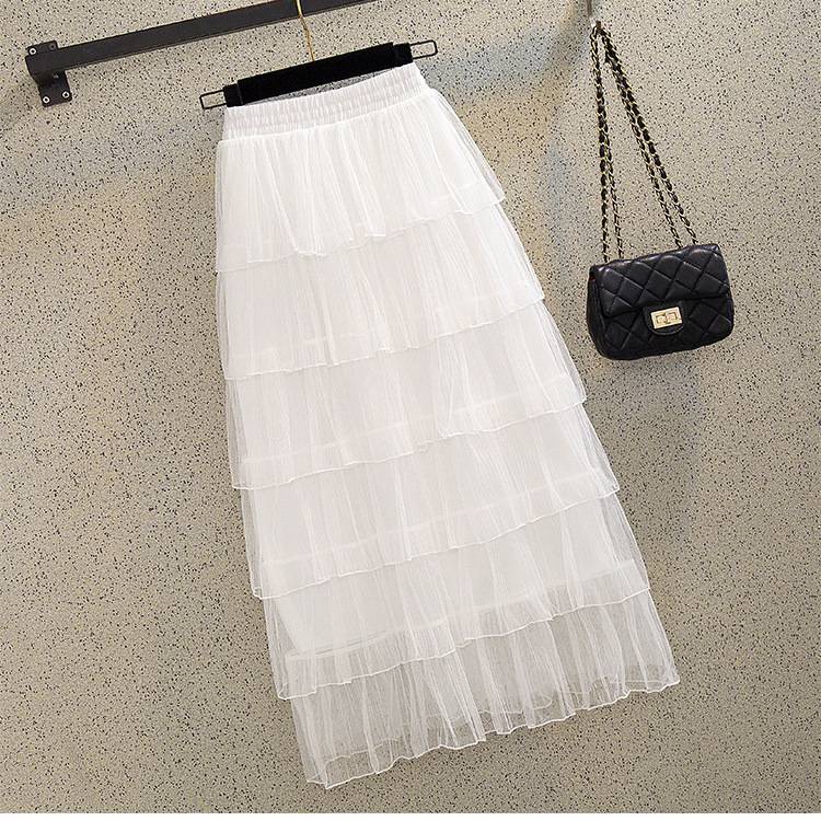网纱半身裙中长款女2025秋冬新款