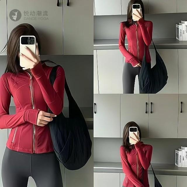 WIFPEED瑜伽服欧美迷彩运动外套女弹力拉链跑步瑜伽长袖上衣