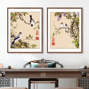 郎世宁仙萼长春图十字绣2025新款客厅书房古风名画花鸟图手工刺绣