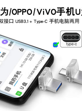 金士顿typec手机u盘128g平板电脑两用typecu盘迷你双接口双头otg外接扩容储存器小优盘u适用华为vivo小米oppo