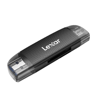Lexar雷克沙USB3.0二三多合一多功能双接口读卡器SD TF相机内存卡Typec插口传输手机平板电脑相机万能读卡器