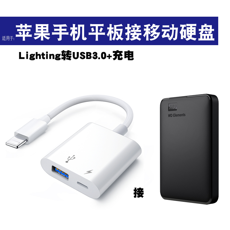 苹果外接移动硬盘转换直连ipad