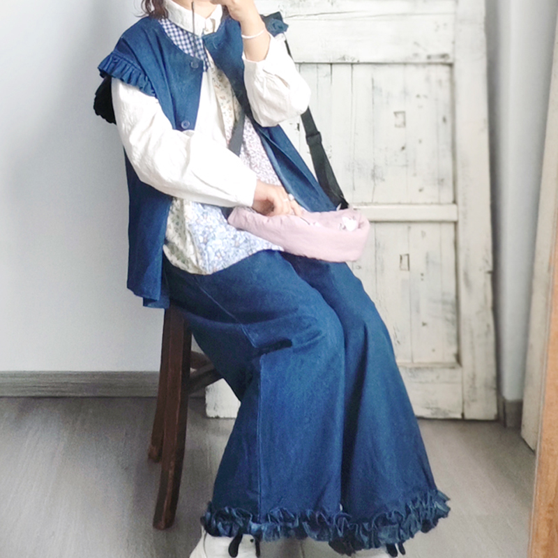 设计感日系复古两件套女装全棉