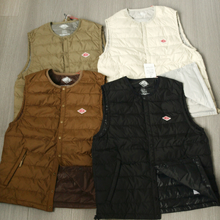 日系外贸轻型户外保暖羽绒背心 绗缝90%白鸭绒内胆马甲女开衫外套