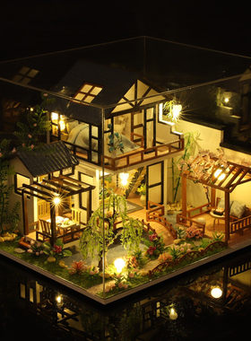 复古中式DIY小屋竹溪水苑木质