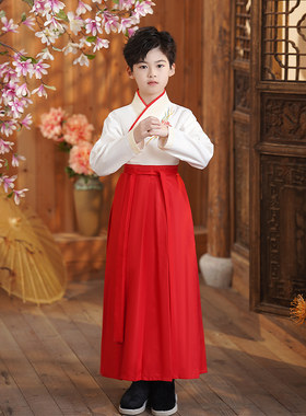 演出服国学书童春秋服装开学礼服