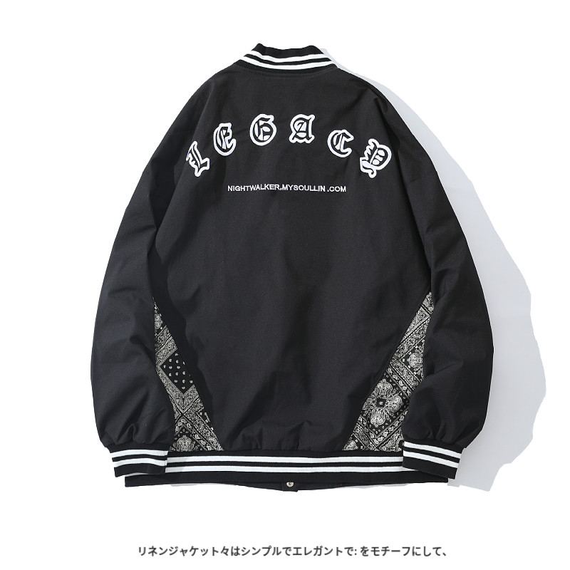 2023白底平铺日系宽松夹克美式工装棒球服C309B-JK2614-P70,男装夹克,电商C309B