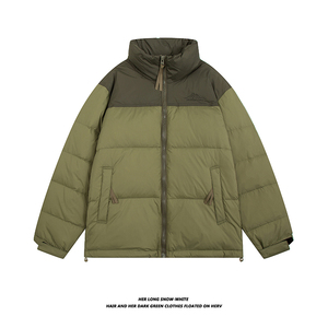 80绒 冬季男士白鸭绒羽绒服雪山刺绣拼接撞色羽绒外套 88001-P155图片
