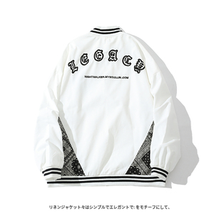 2023白底平铺 日系宽松夹克美式工装棒球服 C309B-JK2614-P70图片