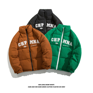 2024冬季男士潮牌字母棉服新面料压花外套加厚保暖棉衣MY6601-P75图片