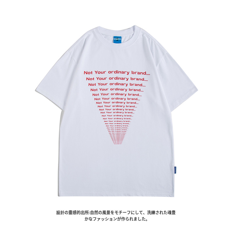 2024夏款白底平铺日系卡通字母卡通印花短袖T恤男C309B-T8028-P25,男装T恤,电商C309B