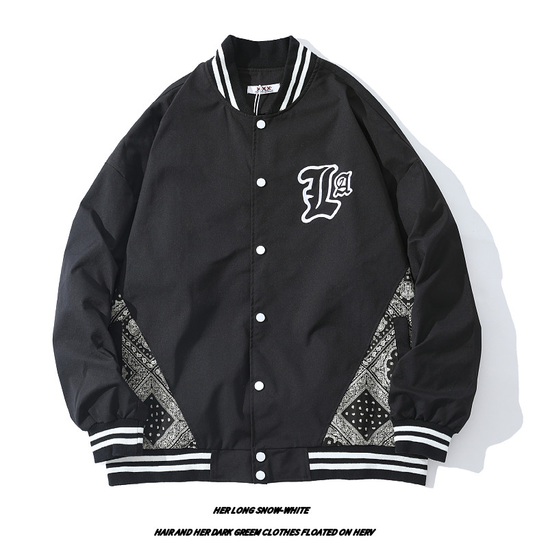 2024春季新款日系宽松夹克美式工装棒球服C309B-JK2614-P75,男装夹克,电商C309B