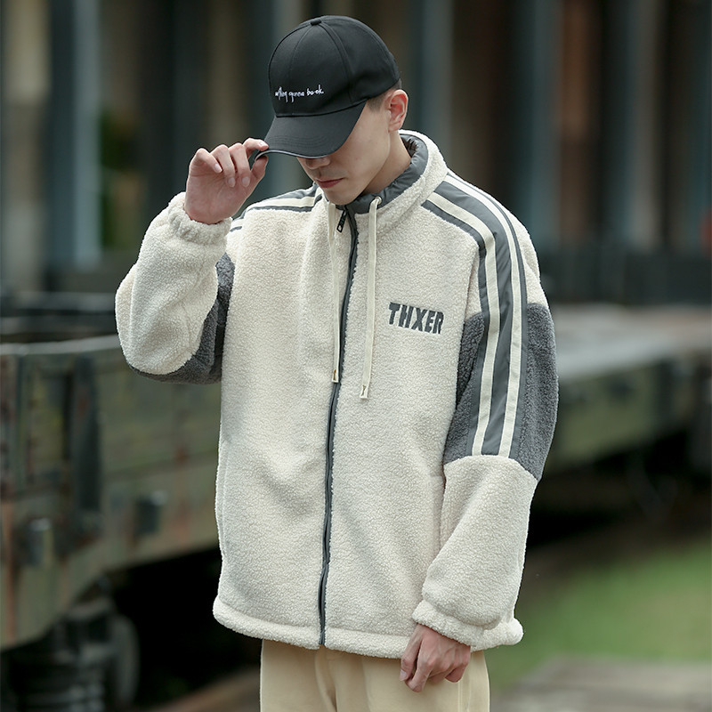2024冬装日系棉衣宽松羊羔毛加厚加棉保暖羊羔绒棉服MY612-特P75,男装棉衣,电商C309B