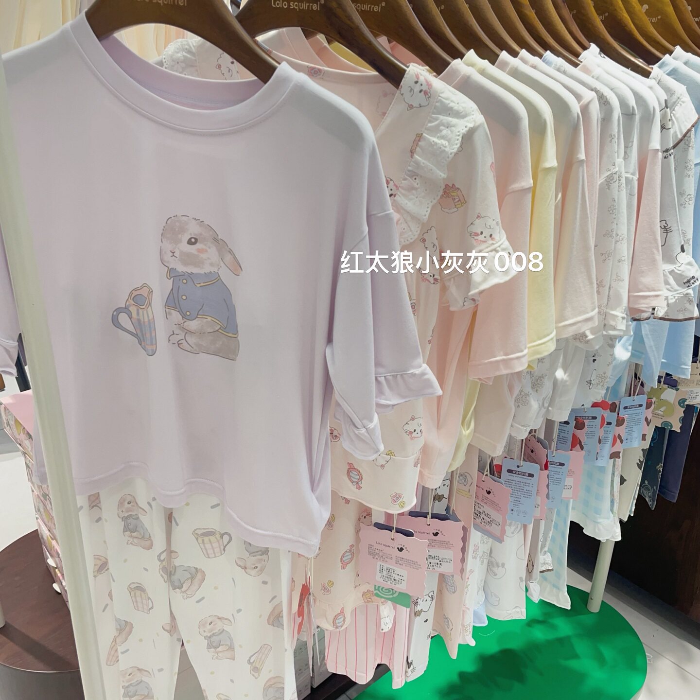 小松鼠洛洛儿童睡衣夏季薄款莫代尔家居服女童空调服100-170码