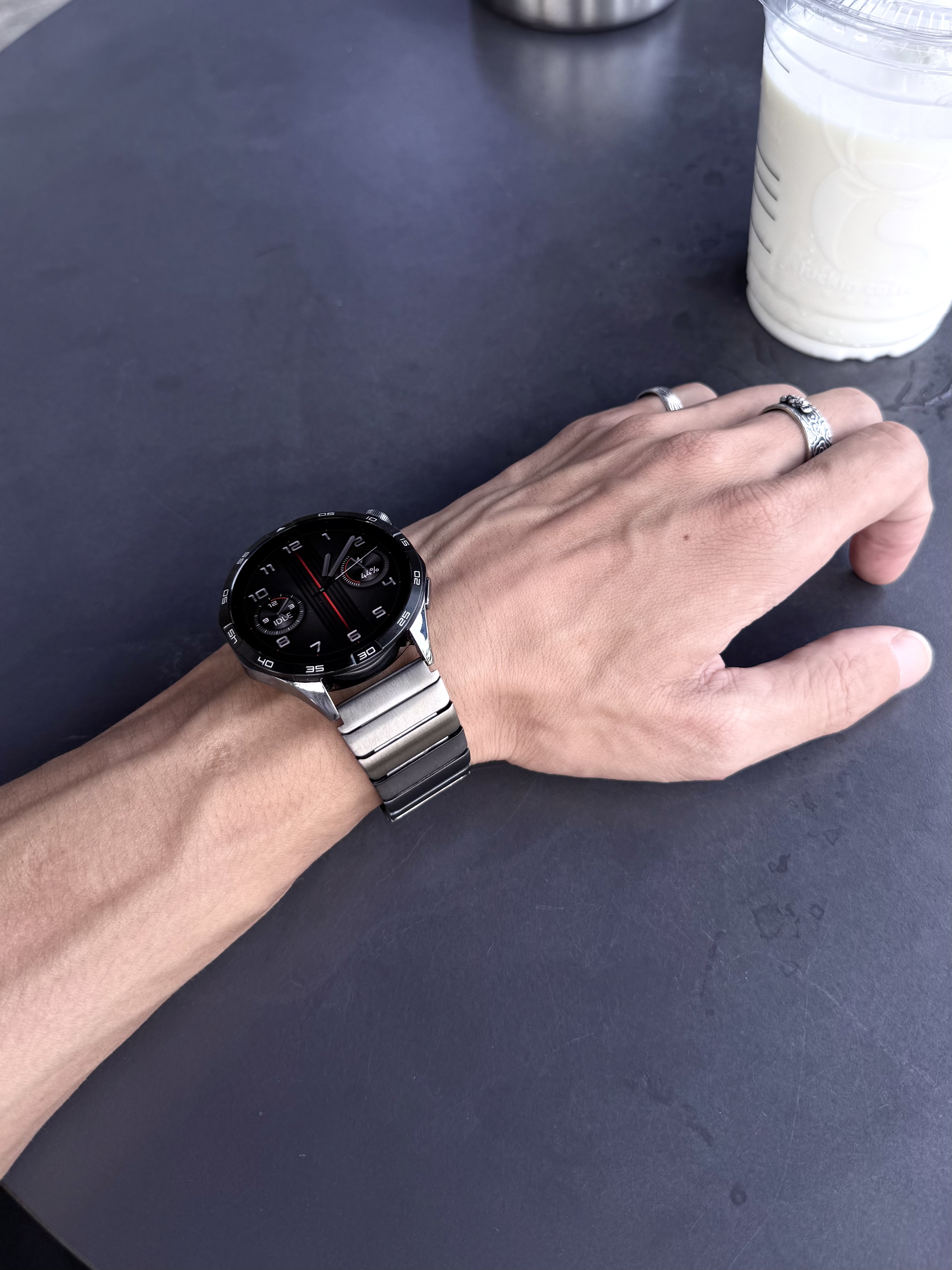 卡客风暴 新款竹节适用华为GT6手表表带GT5金属watch4钢带3隐藏扣