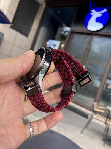 新款透气编织 适用华为手表GT5表带watch3磁吸扣GT4小米s4夏oppo