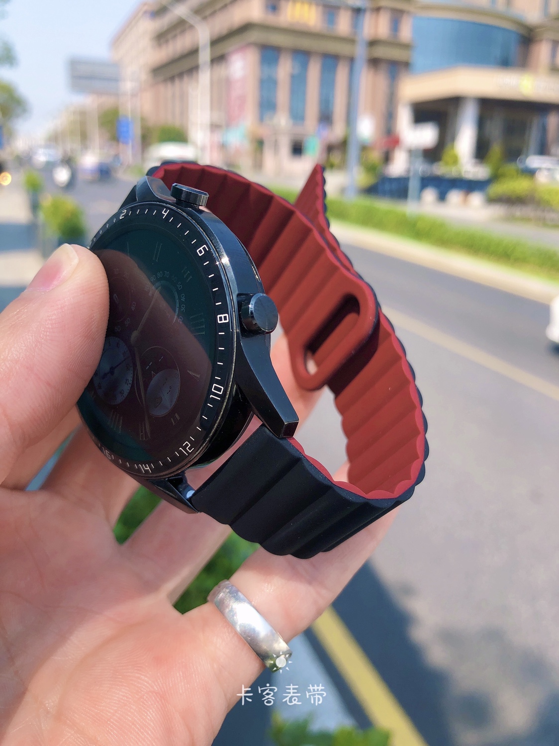 双色磁吸适用华为手表GT2表带GT34液态硅胶watch3pro小米oppo 18