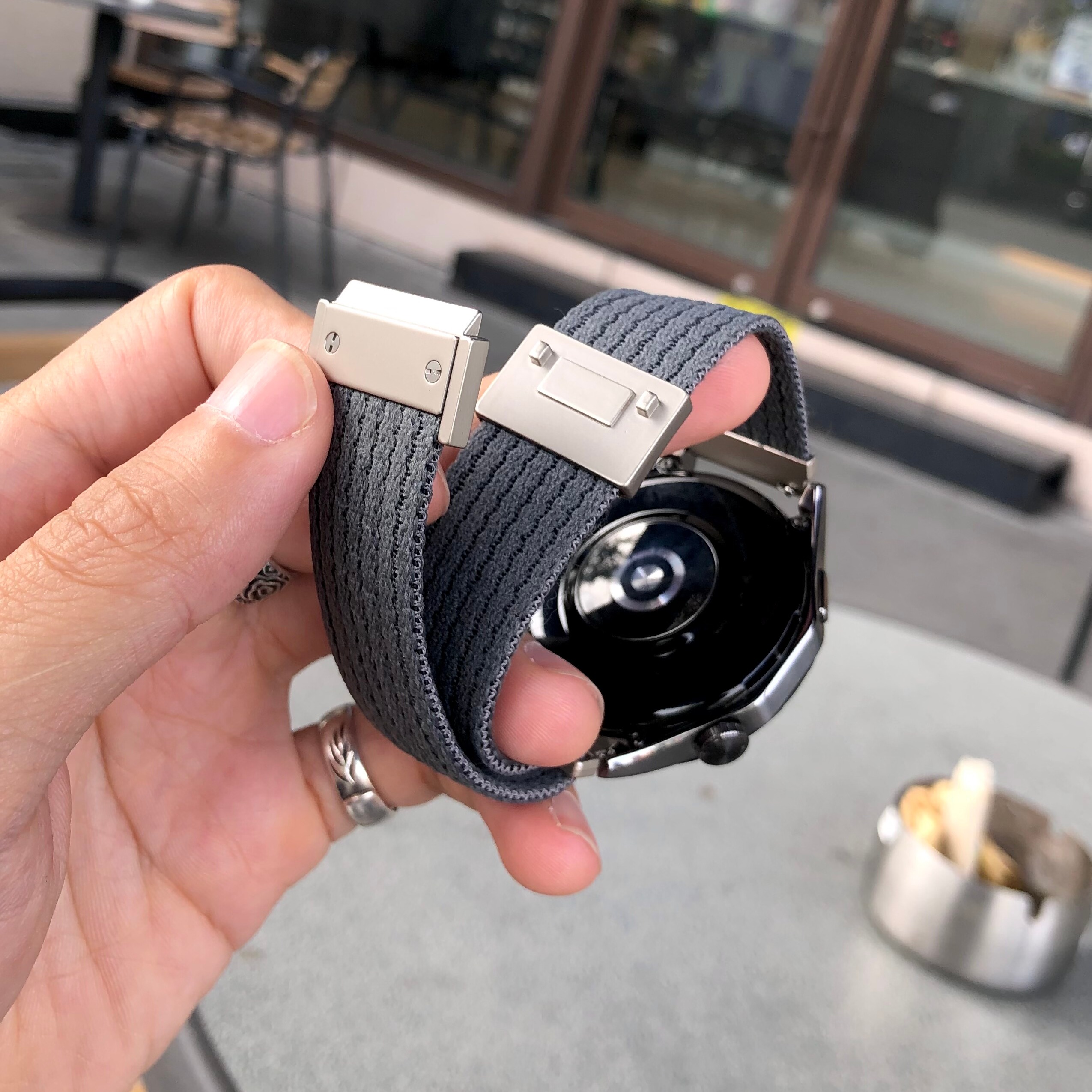 新款机械风磁吸扣~编织表带