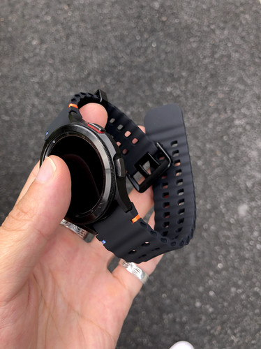 卡客风暴 新款透气适用三星watch6表带双针扣7液态硅胶watch8夏男