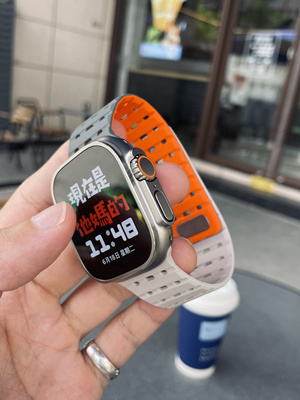 卡客 拼色磁吸26加宽适用苹果手表applewatch表带Ultra透气夏天男