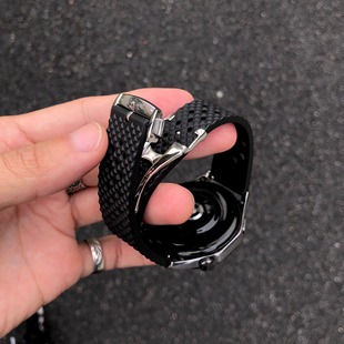 4手表表带watch3折叠卡扣加厚 卡客风暴 防尘氟橡胶适用华为GT6