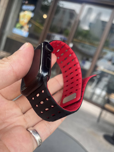 卡客 全磁吸26mm加宽适用苹果手表iwatch表带S987透气硅胶Ultra夏