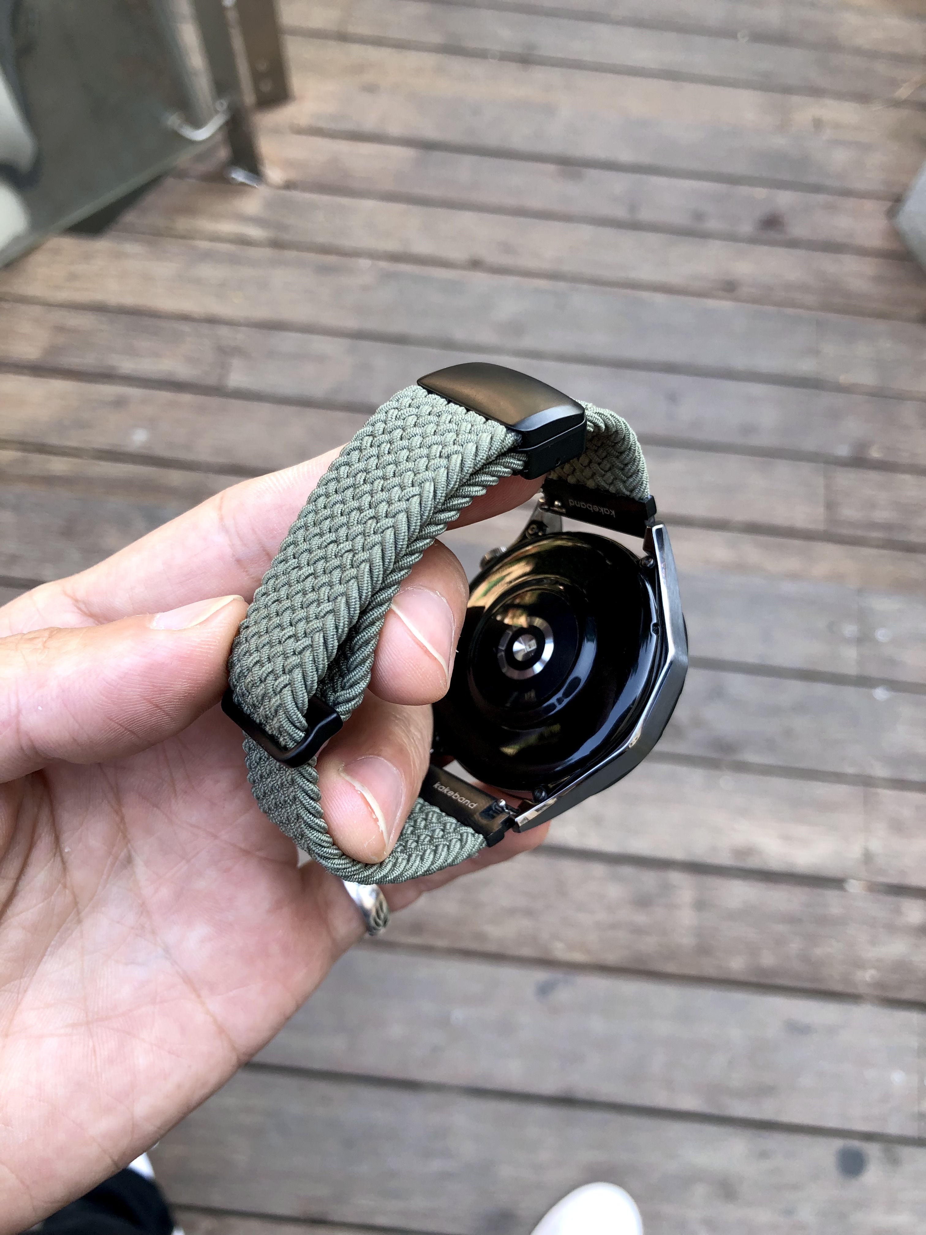 双节连体编织适用华为GT5手表表带GT6磁吸扣watch4 3小米oppo秋冬