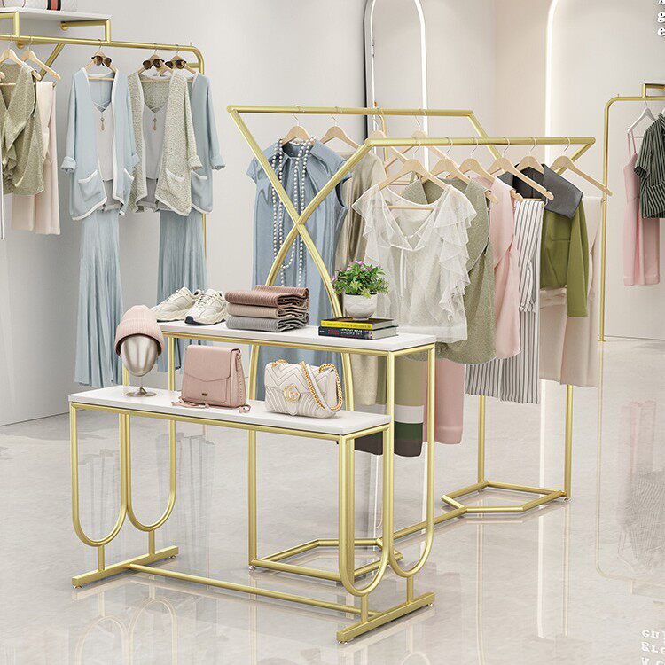 服装店中岛展示架服装双排架子