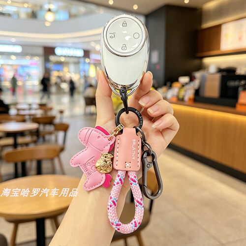 适用埃安V霸王龙钥匙壳埃安RT迅猛龙钥匙包埃安UT鹦鹉龙锁匙套扣