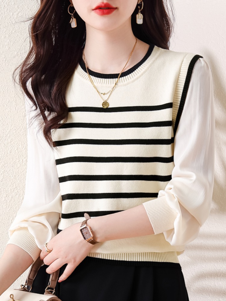 熙世的修身型法式假两件针