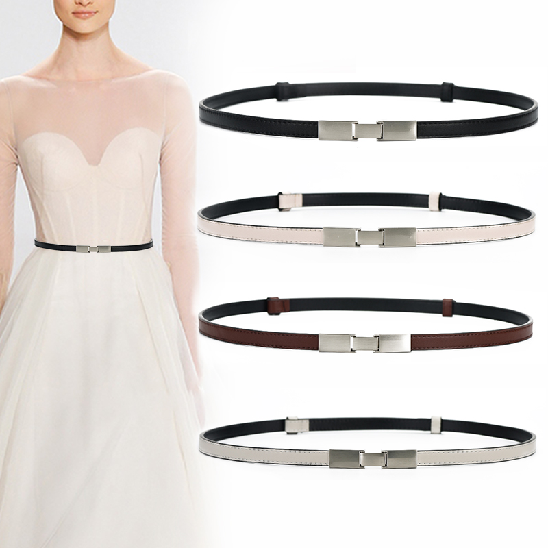 免打孔细腰带女真皮时尚百搭腰链