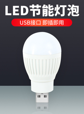 CFAY 采约usb小夜灯泡键盘LED床头灯充电宝起夜宿舍插电节能灯