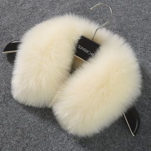 秋冬大毛领子棉衣呢大衣男女通用皮草毛领单卖仿狐狸毛毛领子通用