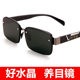 潮司机开车驾驶墨镜清凉养眼遮光眼镜纯天然水晶石头太阳眼镜男士