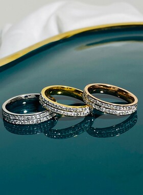 满天星戒指炫小虫钛钢时尚个性女