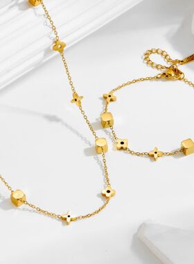 跨境欧美不锈钢首饰潮流吊坠欧美INS新款时尚链式手链女饰品