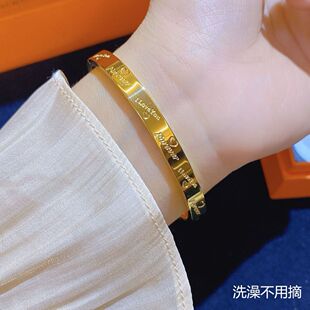 love爱心钛钢手镯时尚个性不掉色手环不掉色简约女手链饰品欧美
