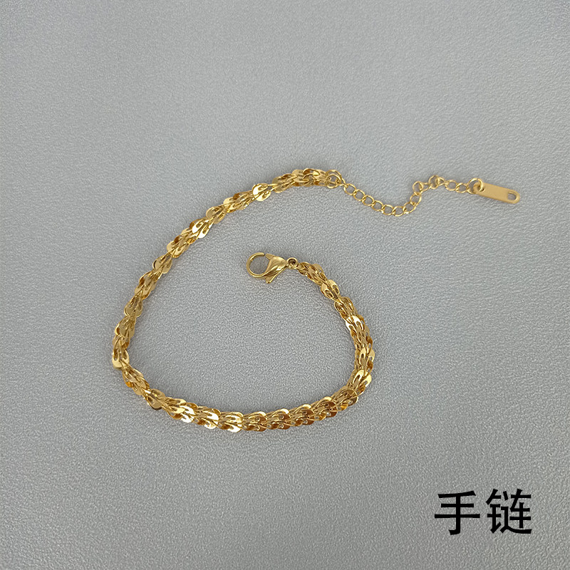 满天星手链女小众设计网红爆款凤尾链钛钢18K金手配饰品【5187】,饰品/流行首饰/时尚饰品新,手链,淘宝优惠券,粉丝福利购,淘宝优惠卷