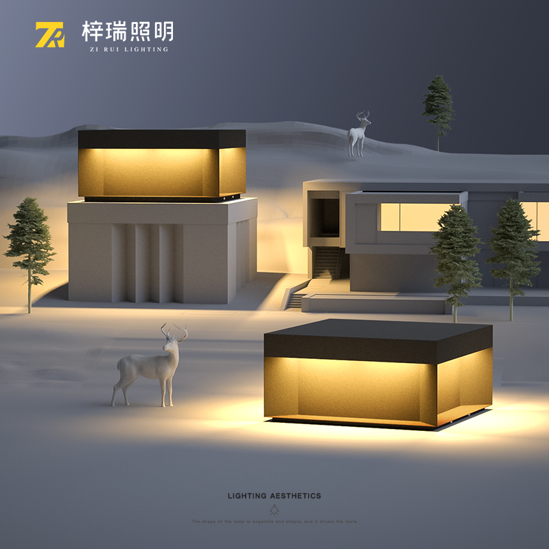 太阳能柱头灯f别墅大门灯户外防水庭院灯围墙灯门柱灯柱子灯草坪