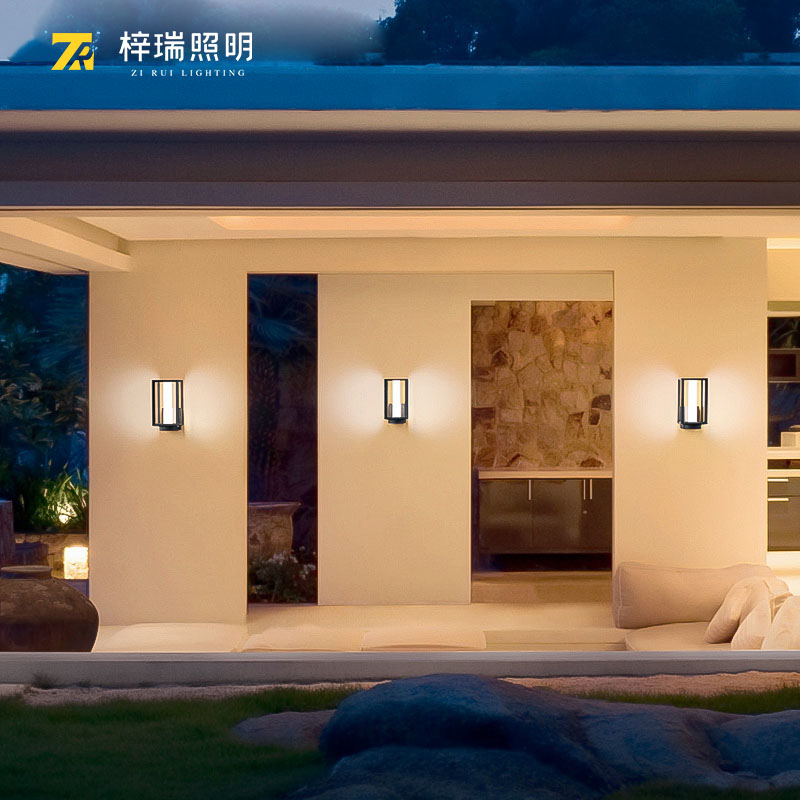 户外壁灯太阳能外墙灯别墅庭院灯景观花园灯防水大门壁灯室外墙灯