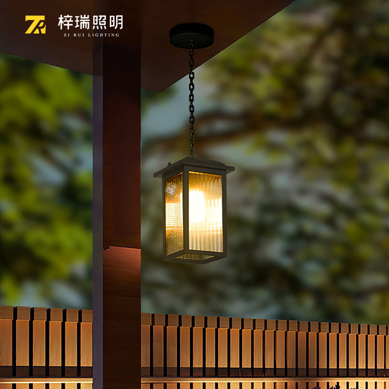 户外吊灯防水别墅庭院吊灯凉亭吊灯花园露台吊灯室外过道走廊吊灯