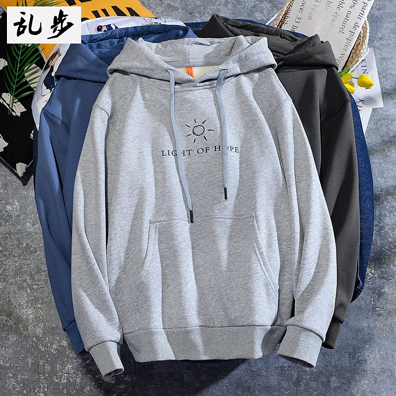 原宿风ins百搭时尚情侣连帽衫